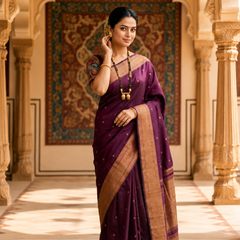 Heritage Elegance: The Royal Purple Silk Collection