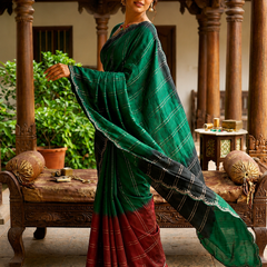 Bottle Green Designer Georgette Stone Work Saree